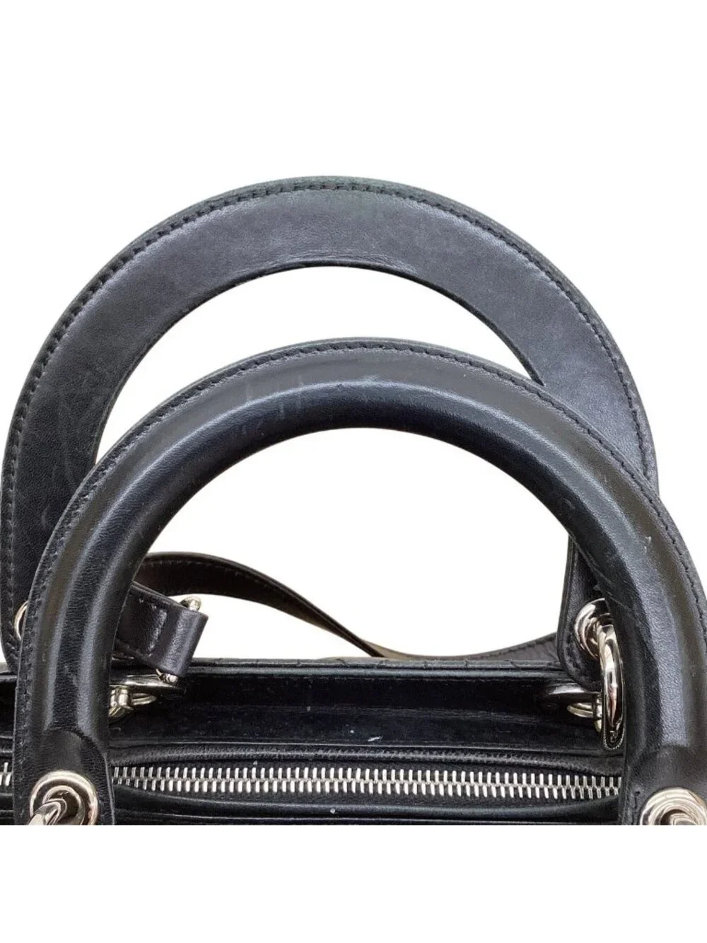 Dior Lady Cannage Stitch 2-Way Bag Black